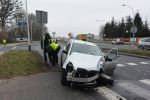 Wypadek na skrzyżowaniu ulic Dzieci Zamojszczyzny i Królowej Jadwigi w Zamościu (10 grudnia 2014)